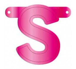 Letterslinger letter S roze