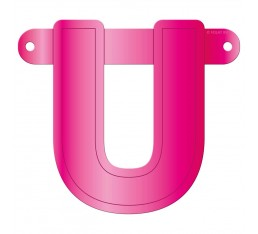 Letterslinger letter U roze