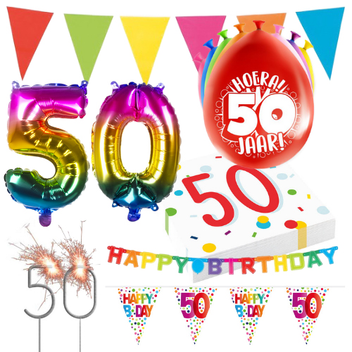 corruptie excelleren Verleiding Colourful Celebration feest pakket 50 jaar