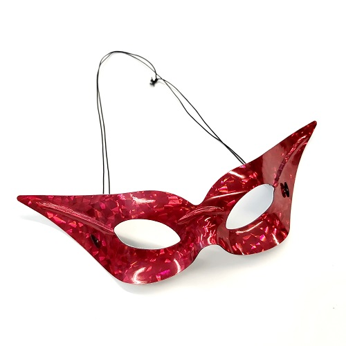 Oogmasker vogelmodel hologram - Rood