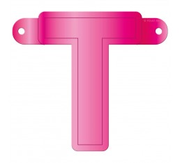 Letterslinger letter T roze