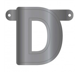 Letterslinger letter D zilver