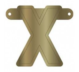 Letterslinger letter X goud