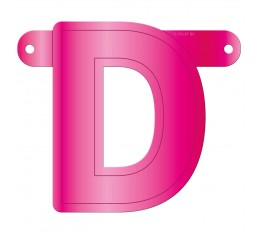 Letterslinger letter D roze