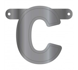 Letterslinger letter C zilver