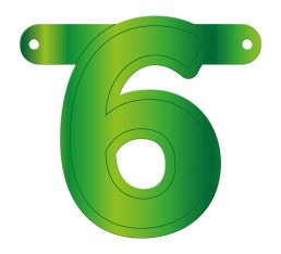 Letterslinger cijfer 6 groen