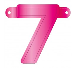 Letterslinger cijfer 7 roze