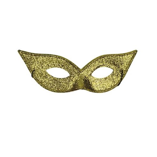 Oogmasker vogelmodel glitter goud