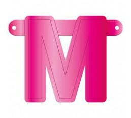 Letterslinger letter M roze