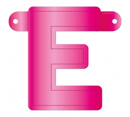 Letterslinger letter E roze