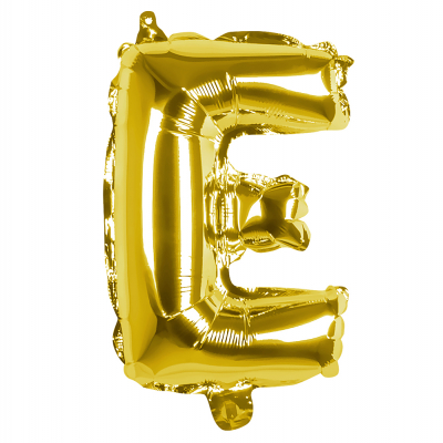Folieballon E goud 36cm
