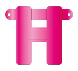 Letterslinger letter H roze