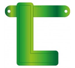 Letterslinger letter L groen