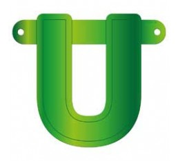 Letterslinger letter U groen