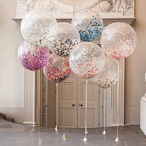 Helium ballon met confetti 3