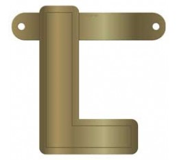 Letterslinger letter L goud