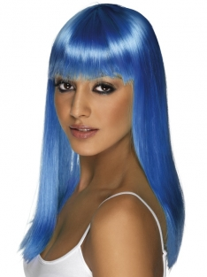 Glamourama pruik blauw