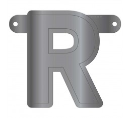 Letterslinger letter R zilver