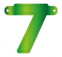 Letterslinger cijfer 7 groen