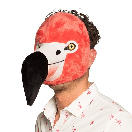 Pluchen masker Flamingo