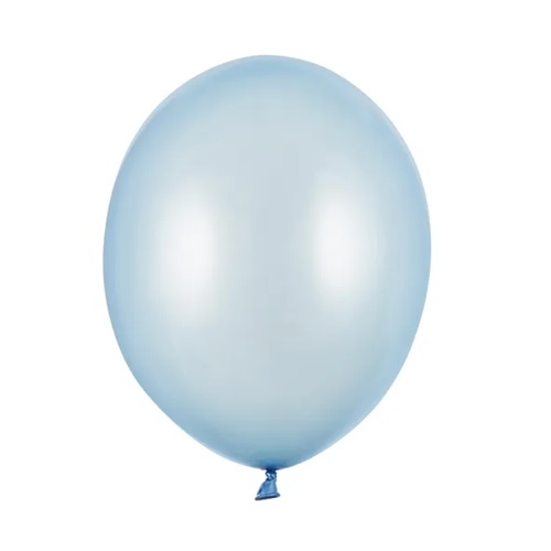 Ballonnen baby blue metallic 30cm 10 stuks