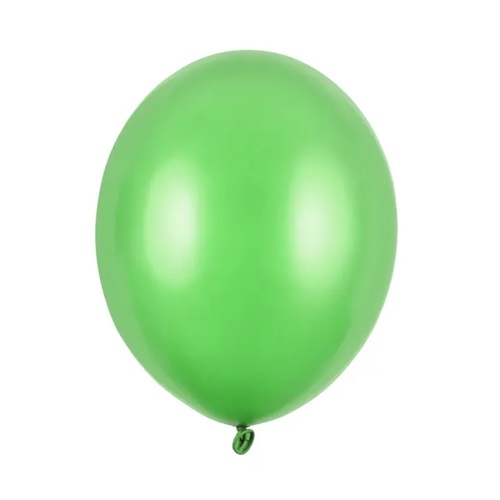 Ballonnen bright green metallic 30cm 10 stuks