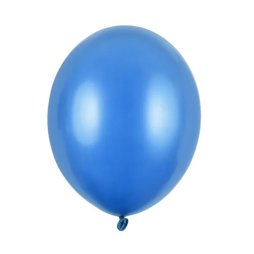 Ballonnen cornflower blue metallic 30cm 10 stuks