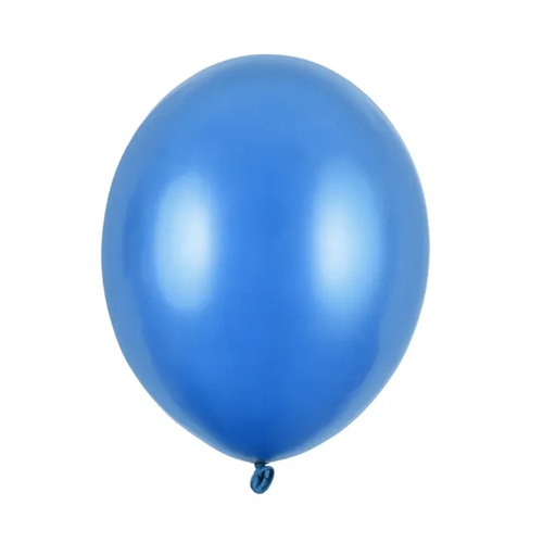 Ballonnen cornflower blue metallic 30cm 100 stuks