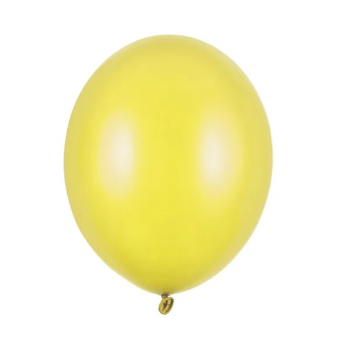 Ballonnen lemon zest metallic 30cm 10 stuks