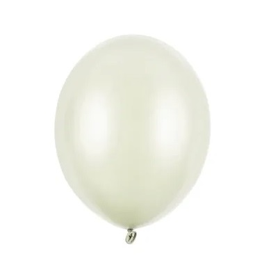 Ballonnen light cream metallic 30cm 10 stuks