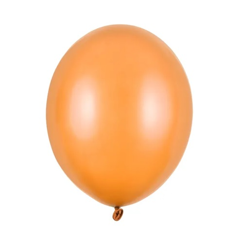 Ballonnen mandarin orange metallic 30cm 10 stuks