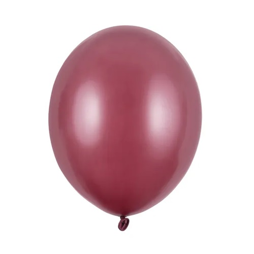 Ballonnen maroon metallic 30cm 10 stuks