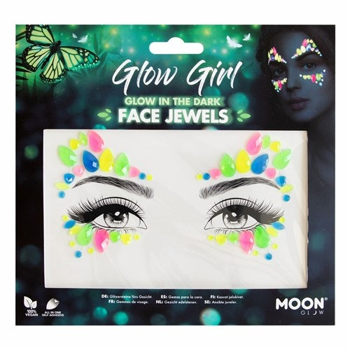 Face and body jewels Glow in the dark