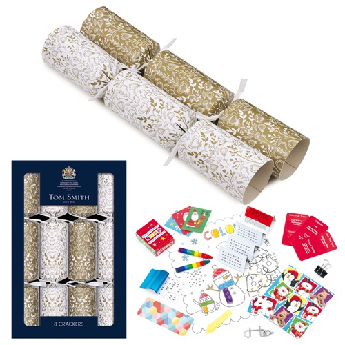 Tom Smith Christmas Crackers gold family 8st