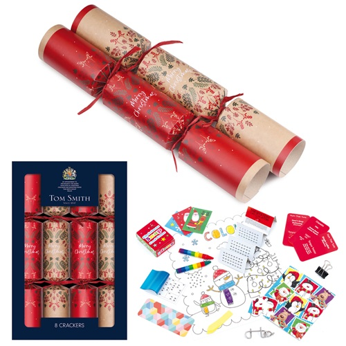 Tom Smith Christmas Crackers Kraft family 8st