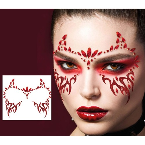 Face and body jewels Red Devil