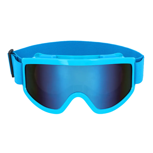 Ski bril neon blauw