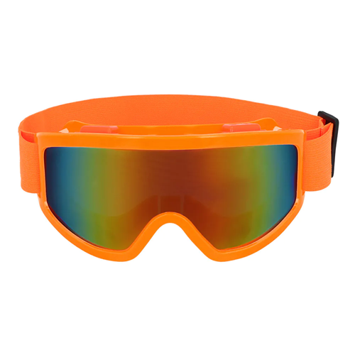 Ski bril neon oranje