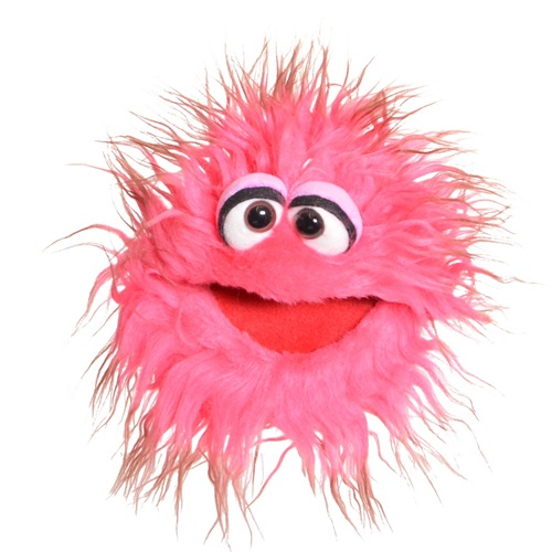 Handpop 20cm Knups roze bol