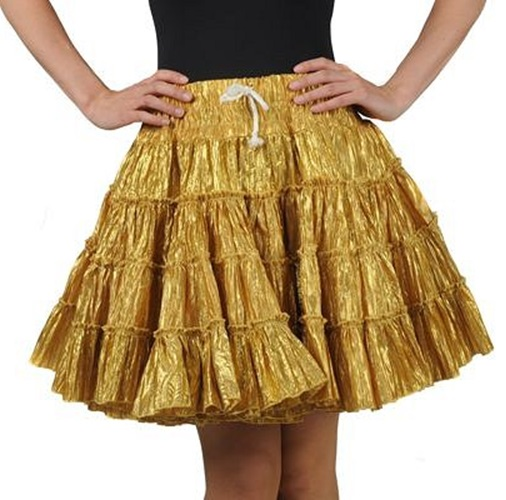 Petticoat metallic goud