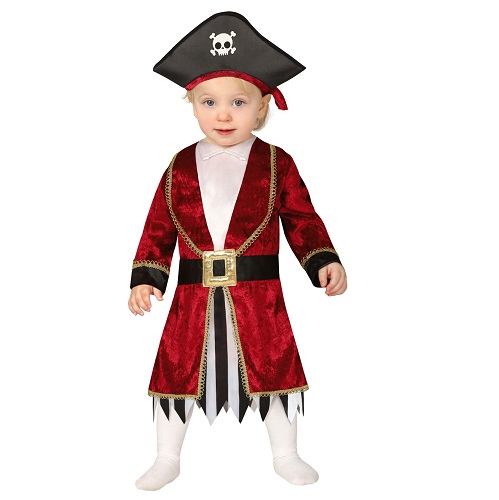 Schuine streep Moeras Vrouw Baby verkleedpakje piraat 12-24 maanden - Jan Monnikendam